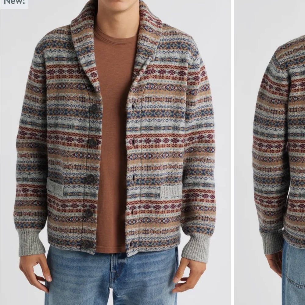 Schott NYC Men's Multicolor Shawl Collar Cardigan - Medium - Nordstrom